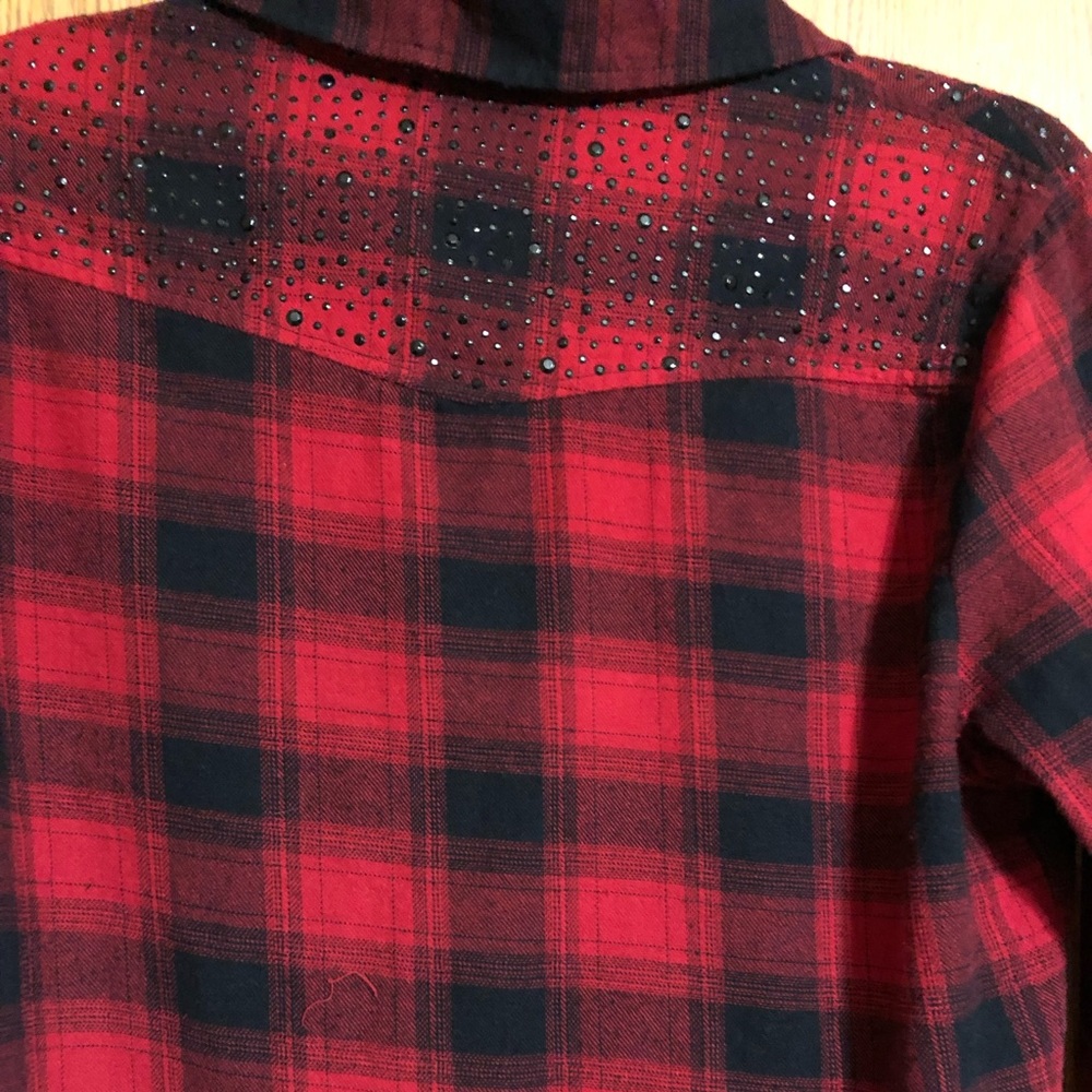 Flannel shirt with bling